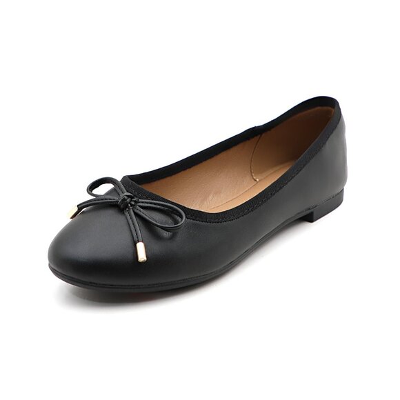 Women's Cushioned Insole Classic Bow Tie Ballerina Flat - Picture 6 of 10